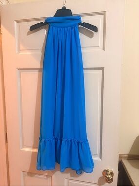 Blue Taylor sleeveless dress.